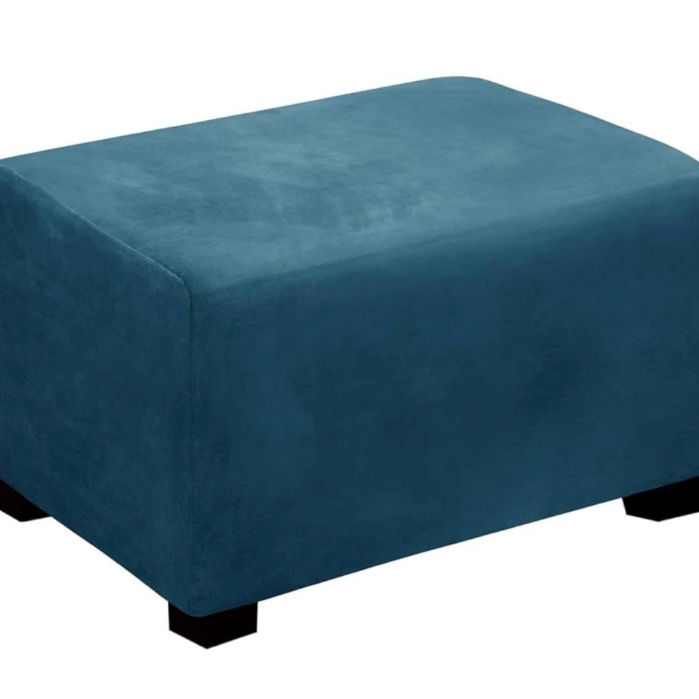 XL Blue Ottoman Slipcover